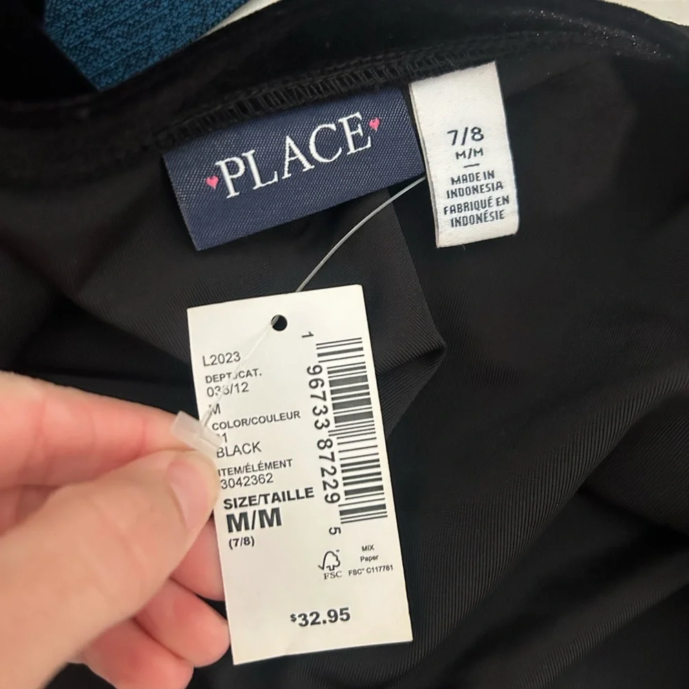 The Children’s Place Velvet Bolero Jacket Girls 7/8 Month Black